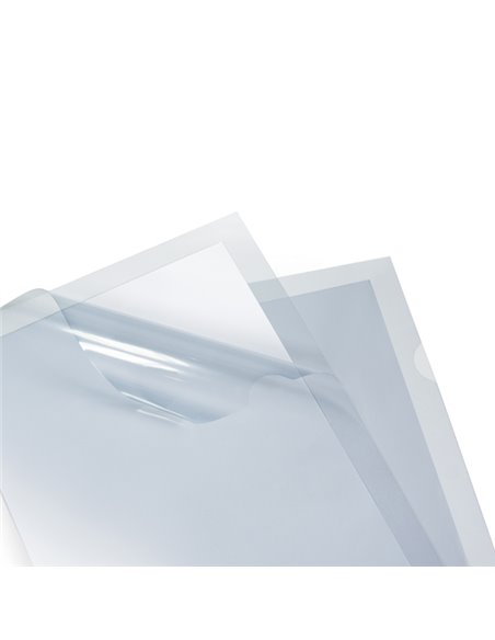 10 Cartelline a L in PP trasparente alto spessore 30x42cm Poli T Plus Sei rota 662332 SEI ROTA CARTELLINE APERTE SU DUE LATI