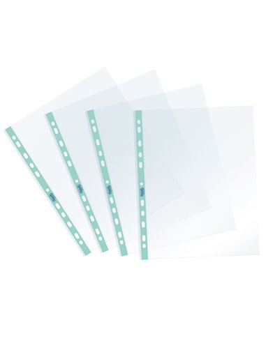 25 Buste forate c/ banda azzurro Pastel 22x30cm Favorit 400136868 FAVORIT BUSTE A PERFORAZIONE UNIVERSALE