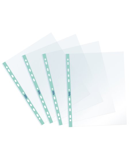 25 Buste forate c/ banda azzurro Pastel 22x30cm Favorit 400136868 FAVORIT BUSTE A PERFORAZIONE UNIVERSALE