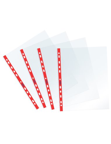 25 Buste forate c/ banda rossa Sprint 22X30cm Favorit 400159688