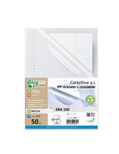 Conf 50 cartelline a L in PP riciclato buccia A4 ERA 150 Sei rota 662402
