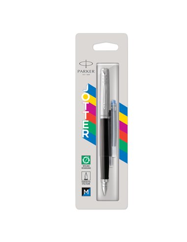 Penna stilo Jotter Original punta M fusto nero Parker 2096430