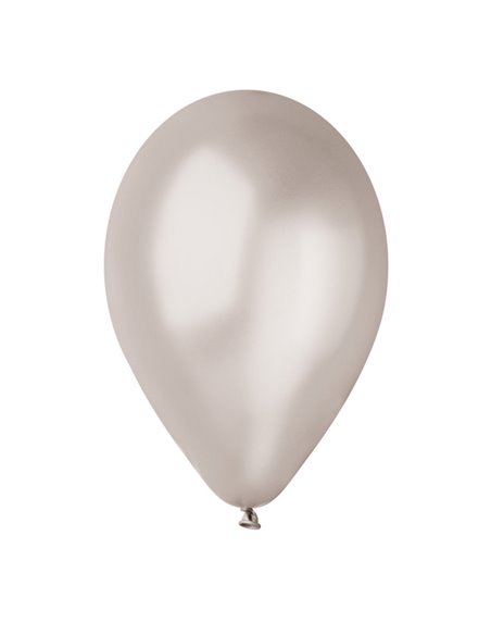 Busta 16 palloncini Ø26cm metal argento Big Party 72191.