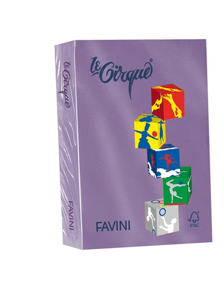 Carta LECIRQUE A4 80gr 500fg iris 220 FAVINI A71V504 FAVINI COLORATA