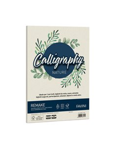 Carta Calligraphy Nature REMAKE A4 50fg 250gr perla FAVINI A690564
