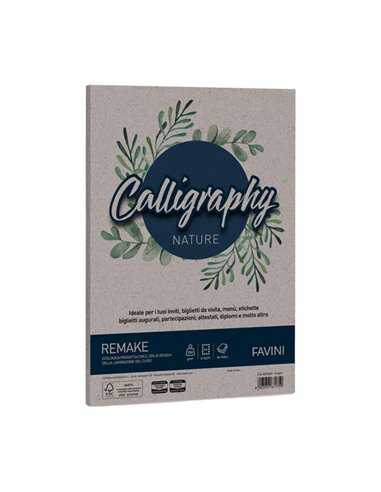 Carta Calligraphy Nature REMAKE A4 50fg 250gr scoglio FAVINI A69U564