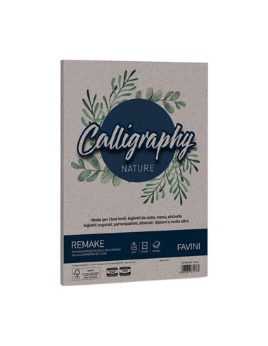 Carta Calligraphy Nature REMAKE A4 50fg 120gr scoglio FAVINI A69U664