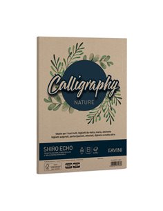 Carta Calligraphy Nature SHIRO ECO A4 50fg 250gr legno FAVINI A69N914 FAVINI CARTE EVENTI-INVITI