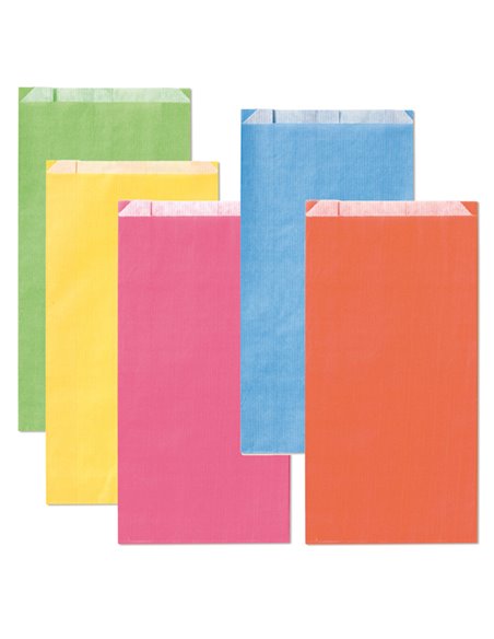 100 sacchetti a soffietto 14x28x5cm colori chiari assortiti Rex Sadoch MLC05LIT