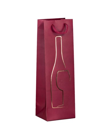 Shopper portabottglie c/manici in corda 12x37x9cm rosso Rex Sadoch SDN12ROSSO REX SADOCH SHOPPERS E SACCHETTI REGALO