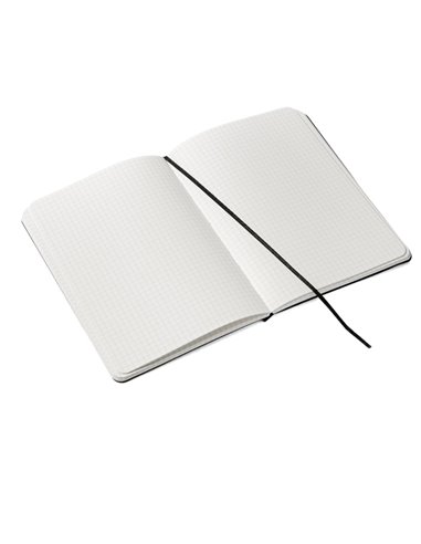 Taccuino c/elastico Ecoqua Plus cucito f.to A5 80 fogli 5mm lampone Fabriano 19621109