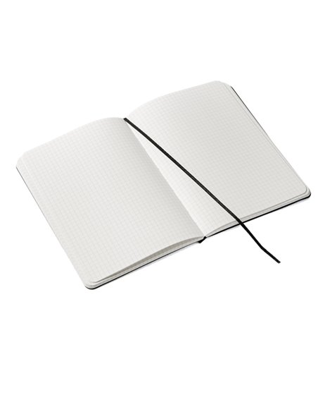 Taccuino c/elastico Ecoqua Plus cucito f.to A5 80 fogli 5mm lampone Fabriano 19621109