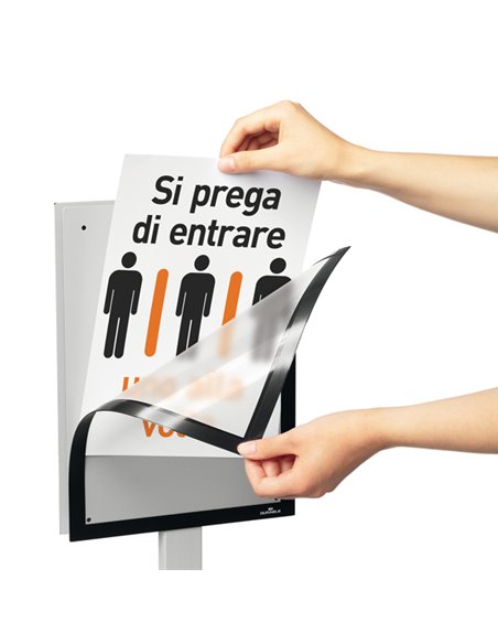 Espositore da pavimento Info Stand Basic A4 5012-57 DURABLE CORNICI AUTOPORTANTI