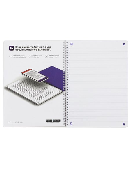 Maxiquaderno Spiralato A4+ 1 rigo 120fg 90g colori ass. Neon On OXFORD 400138974