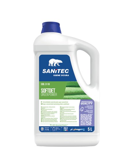 Ammorbidente neutralizzante super concentrato SOFTDET GREEN POWER 5Lt Sanitec 3110