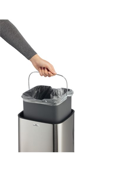 Cestino con sensore no touch 21L argento metallizzato Durable 3422-23 DURABLE PATTUMIERE E BIDONI