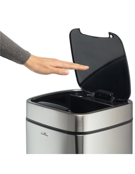 Cestino con sensore no touch 35L argento metallizzato Durable 3423-23 DURABLE PATTUMIERE E BIDONI
