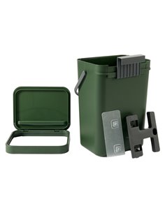 Pattumiera GINO per rifiuti organici verde bosco 12 lt Perfetto 29125 PERFETTO PATTUMIERE E BIDONI 2