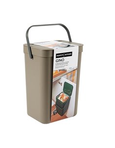 Pattumiera GINO per rifiuti organici marrone 12 lt Perfetto 29126