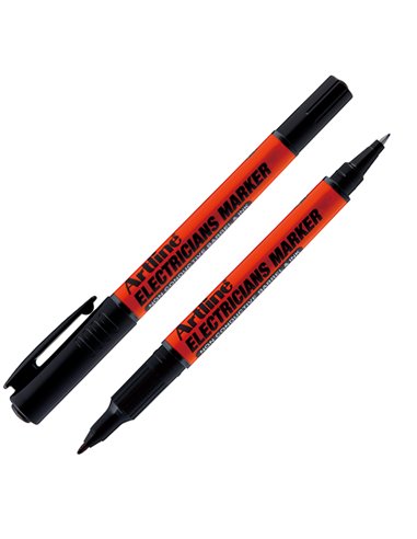 Marcatore permanente a doppia punta 0,4 e 1,0 mm per elettricisti nero artline AELFT/N ARTLINE SPECIALI (CD-VETRO-TESSUTI-ECC.)