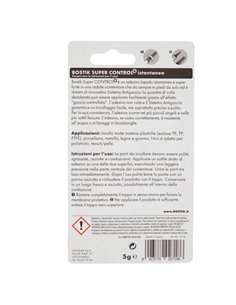 Colla istantanea universale Bostik Super Control 5g c/sistema antigoccia D2718 BOSTIK COLLE SPECIALI 2