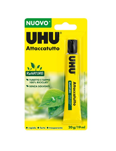 Colla UHU Attaccatutto senza solventi 20ml in blister 34301 UHU COLLE SPECIALI