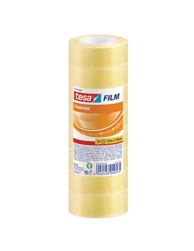 Torre 8 nastri adesivi tesafilm 33mx19mm Tesa 57207-00001-02 TESA NASTRI ADESIVI