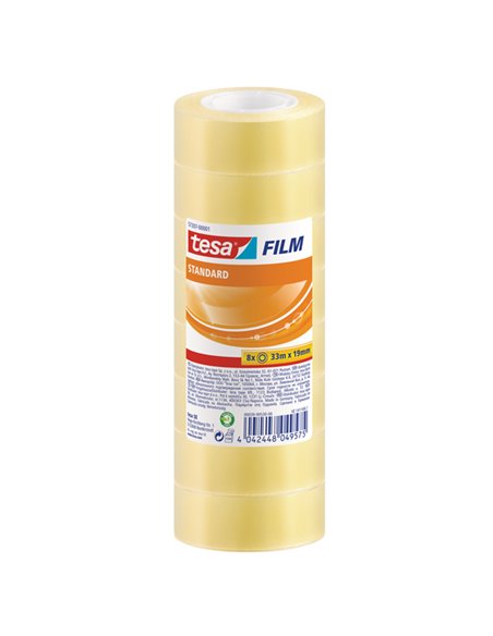 Torre 8 nastri adesivi tesafilm 33mx19mm Tesa 57207-00001-02 TESA NASTRI ADESIVI
