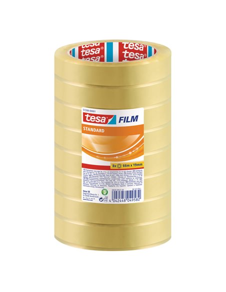 Torre 8 nastri adesivi tesafilm 66mx19mm Tesa 57208-00001-02 TESA NASTRI ADESIVI