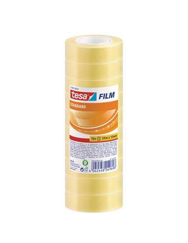 Torre 10 nastri adesivi tesafilm 33mx15mm Tesa 57387-00001-02