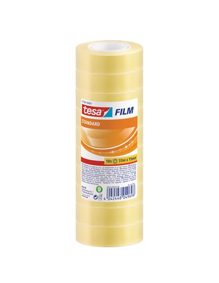 Torre 10 nastri adesivi tesafilm 33mx15mm Tesa 57387-00001-02