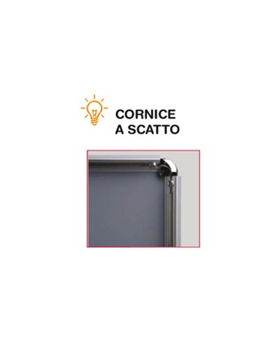 Cornice a scatto autoportante 70X100 ST monofacciale IPM270X100R25 Showdown CORNICI AUTOPORTANTI