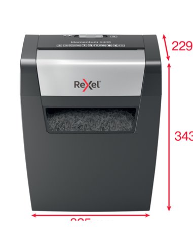 Distruggidocumenti a frammenti Momentum X406 Rexel 2104569EU REXEL A FRAMMENTI E MICROFRAMMENTI
