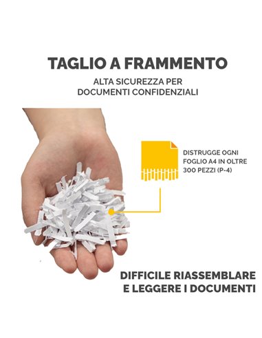 Distruggidocumenti a frammenti LX-25 nero Fellowes 4170501