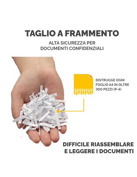Distruggidocumenti a frammenti LX-25 nero Fellowes 4170501