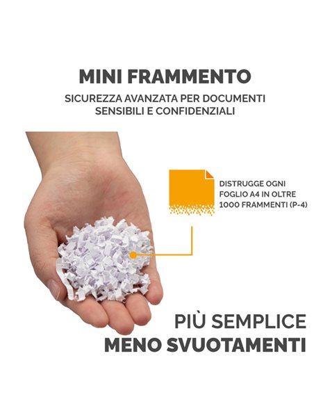 Distruggidocumenti a frammenti LX-41 nero Fellowes 4300701 FELLOWES A FRAMMENTI E MICROFRAMMENTI