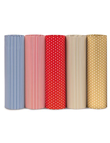 Espositore 50 rotoli carta regalo 2mt x 70cm fantasie righe e pois Rex Sadoch EC3J1G01 REX SADOCH CARTA REGALO