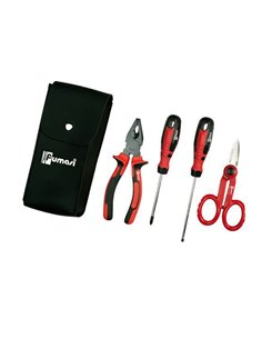Kit 4 utensili in similpelle per elettricista 495110920 Melchioni Family PORTAUTENSILI