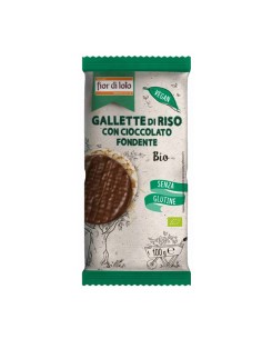 Gallette di riso con cioccolato fondente 100gr Fior di Loto -stagionale 0041621 Fior di loto SNACK DOLCI-SALATI