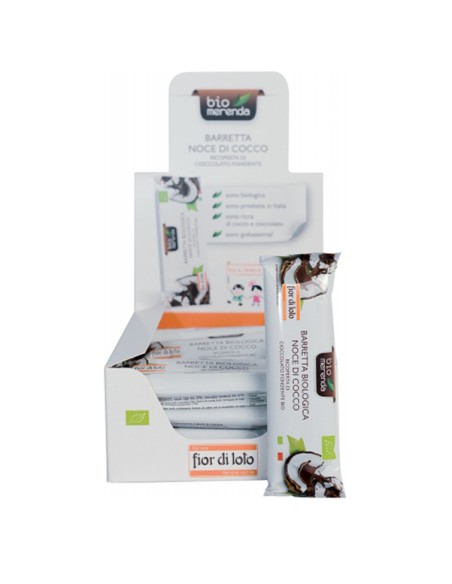Barretta noce di cocco ricoperta di cioccolato fondente 30gr -stagionale 0700376 Biomerenda SNACK DOLCI-SALATI
