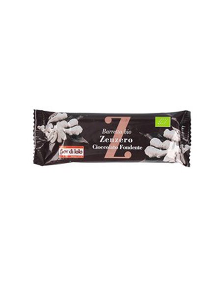 Barretta allo zenzero e cioccolato fondente 30gr Fior di loto - stagionale 0700385 Fior di loto SNACK DOLCI-SALATI