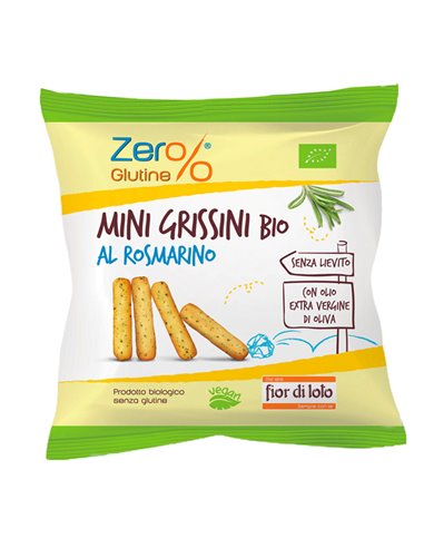 Mini grissini al rosmarino monodose da 30gr Zer 0700674 Zer%glutine SNACK DOLCI-SALATI