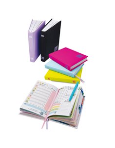 Diario femminile 12 mesi copertina soft touch in colori assortiti Blasetti 8014
