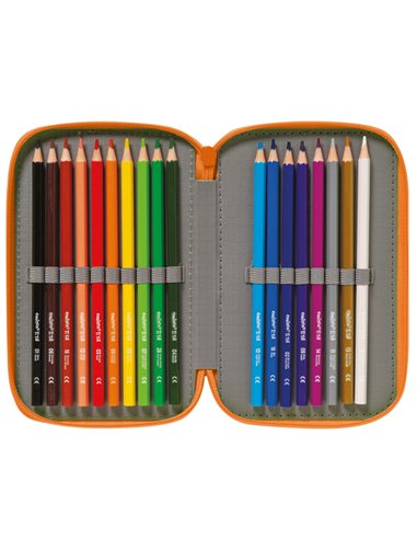 Astuccio 3 zip 13x20x7,5cm colori e fantasie assortiti Carioca 42807