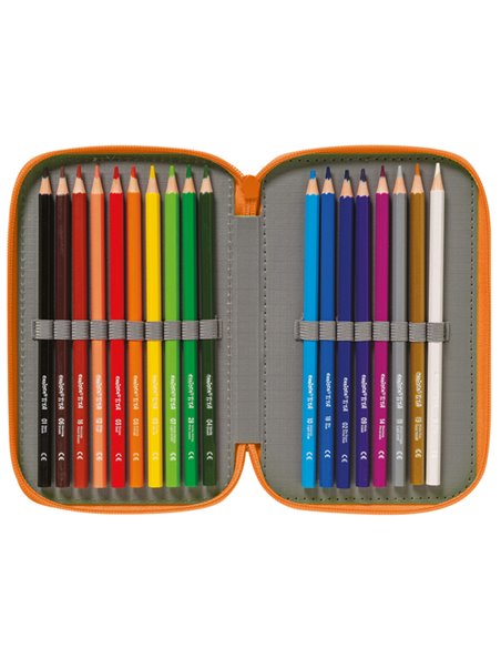 Astuccio 3 zip 13x20x7,5cm colori e fantasie assortiti Carioca 42807
