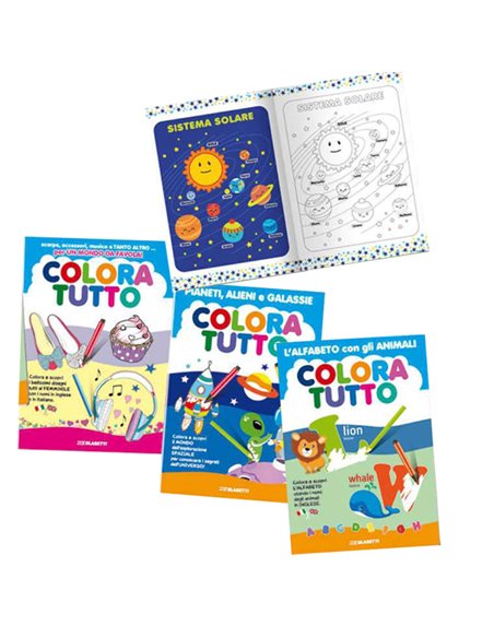 Album da colorare 24 facciate tema alfabeto inglese, bimba, spazio Blasetti 7702 BLASETTI CARTONAGE DIDATTICO