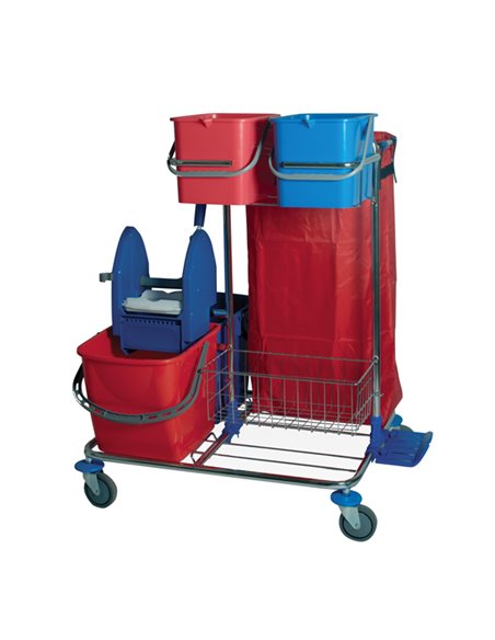 Carrello cromato per pulizie Star 2 51000 TAXON ACCESSORI PER PULIZIA AMBIENTI