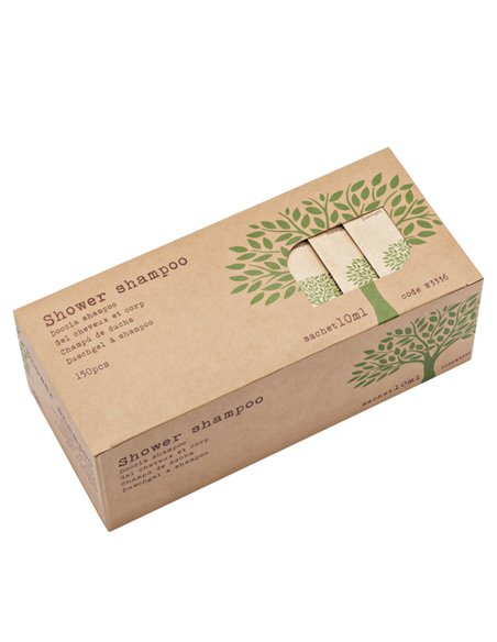 Confezione da 150 Bustine bagnodoccia Shampoo 10ml Linea Cortesia Natura W3336