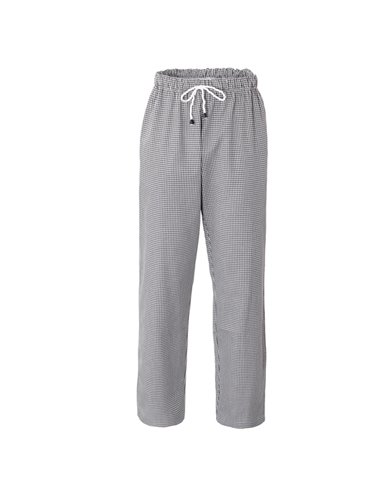 Pantalone da cuoco Plutone Tg. M bianco a quadretti neri Q8P00195-Q32-M