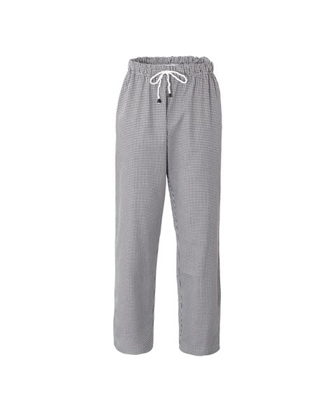 Pantalone da cuoco Plutone Tg. L bianco a quadretti neri Q8P00195-Q32-L
